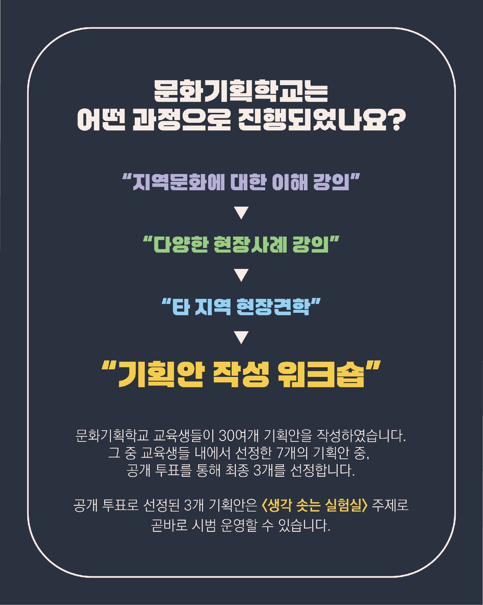 2025 <문화、배울 수 있지> 1기 지역문화 활동 기획안 공개투표 이미지2